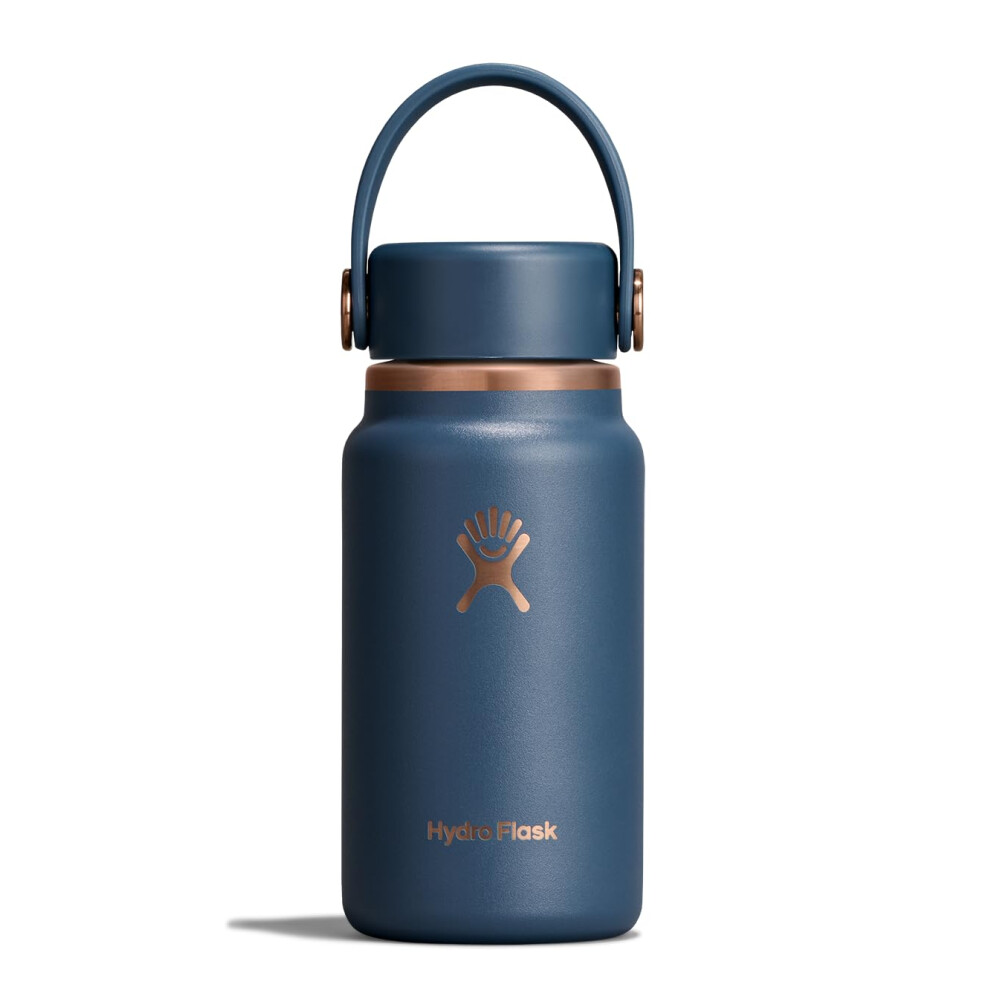 Hydro Flask Micro Bottle - Insulated Mini Leak Proof Flask For Purse Or Pocket In 6.7 Oz Harbor Blue Arc