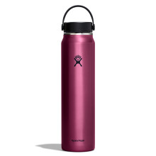 Hydro Flask 40 Oz Lättvikts Wide Flex Cap - Isolerad Rostfri Vattenflaska - Vandring, Pendling Garnet Röd