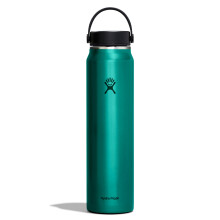Hydro Flask 40 Oz Lightweight Wide Flex Cap - Insulated Stainless Steel Water Bottle - Hiking, Commuting Emerald Green