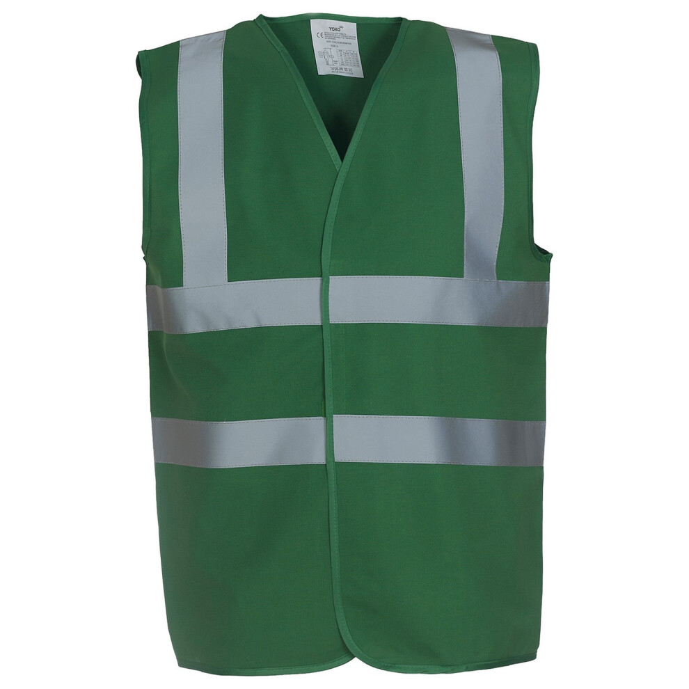 (S, Paramedic Green) Yoko Unisex Adult Hi-Vis Waistcoat 5063470308521