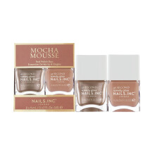 Nails Inc 45 Second Speedy Gloss Duo Esmalte Mousse Mocha, Tonos Nude Espresso