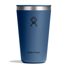 Hydro Flask All Around Tumbler mit Press-In Deckel, Isolierter Reisebecher, Edelstahlkaffebecher 16 Oz Hafenblau