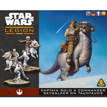 Asmodee Star Wars: Legion Capitán Solo y Comandante Skywalker en Tauntauns - Juego de Miniaturas