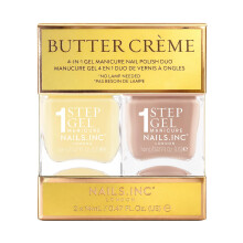 Nails.INC It's Topless Butter Crème Gel-Like Nail Polish Duo, 2 Piece Set, 4-in-1 Base, Treatment, Colour & Top Coat, Long Lasting Glossy.