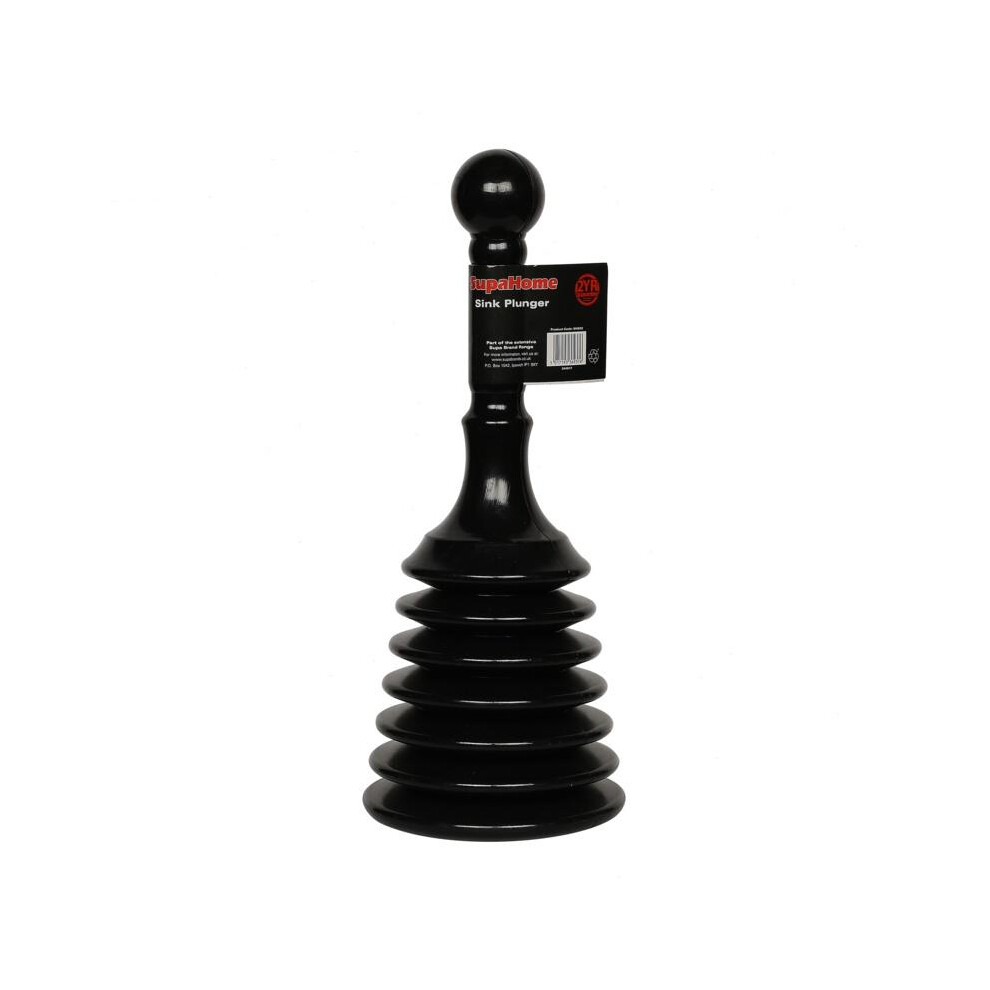 (176Mm X 97Mm, Black) Supahome Mini Sink Plunger 5063425925964