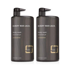 Every Man Jack Gel Douche Bois de Santal pour Tous Types de Peau - Nettoyez, Nourrissez et Hydratez