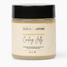 Bask & Lather Aloequench Flaxseed Coiling Jelly, Vegansk Gel för Lockar med Linfröolja & Aloe Vera, 8oz