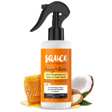 SAUCE Honey + Biotin Bond Repair Hårmask för Lockigt Hår, 8 Fl Oz, Leave in Conditioner, Kontrollerar Frizz