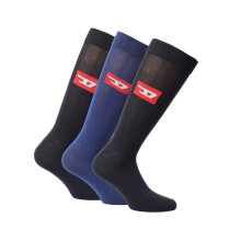 (M, Black/Blue) Diesel Unisex Adult Skm Socks (Pack of 3)
