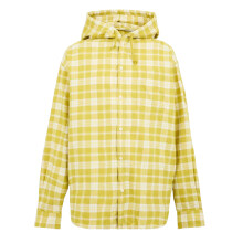 (XL, Yellow) Diesel Unisex Adult Plaid Hooded Regular Long-Sleeved Shirt