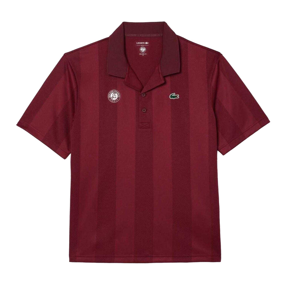 Lacoste (S, ) Mens Roland Garros Edition Relaxed Fit Tennis Polo Shirt Pink