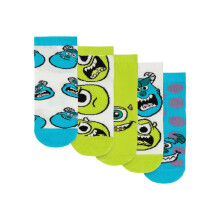 (9 UK Child-12 UK Child, Multicoloured) Monsters Inc Childrens/Kids Mike & Sulley Socks (Pack of 5)