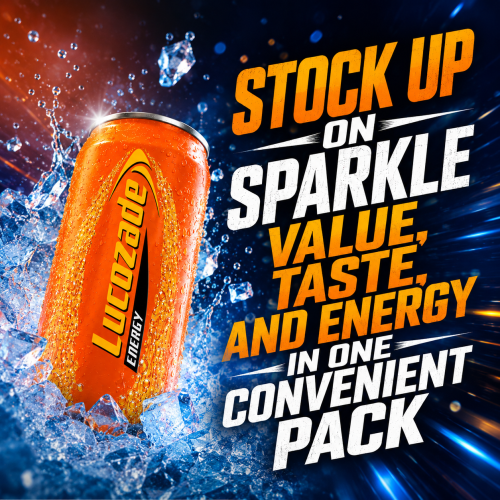 Lucozade Lucozade Orange Sparkling Glucose Energy Drink 330ml 12 Pack 1