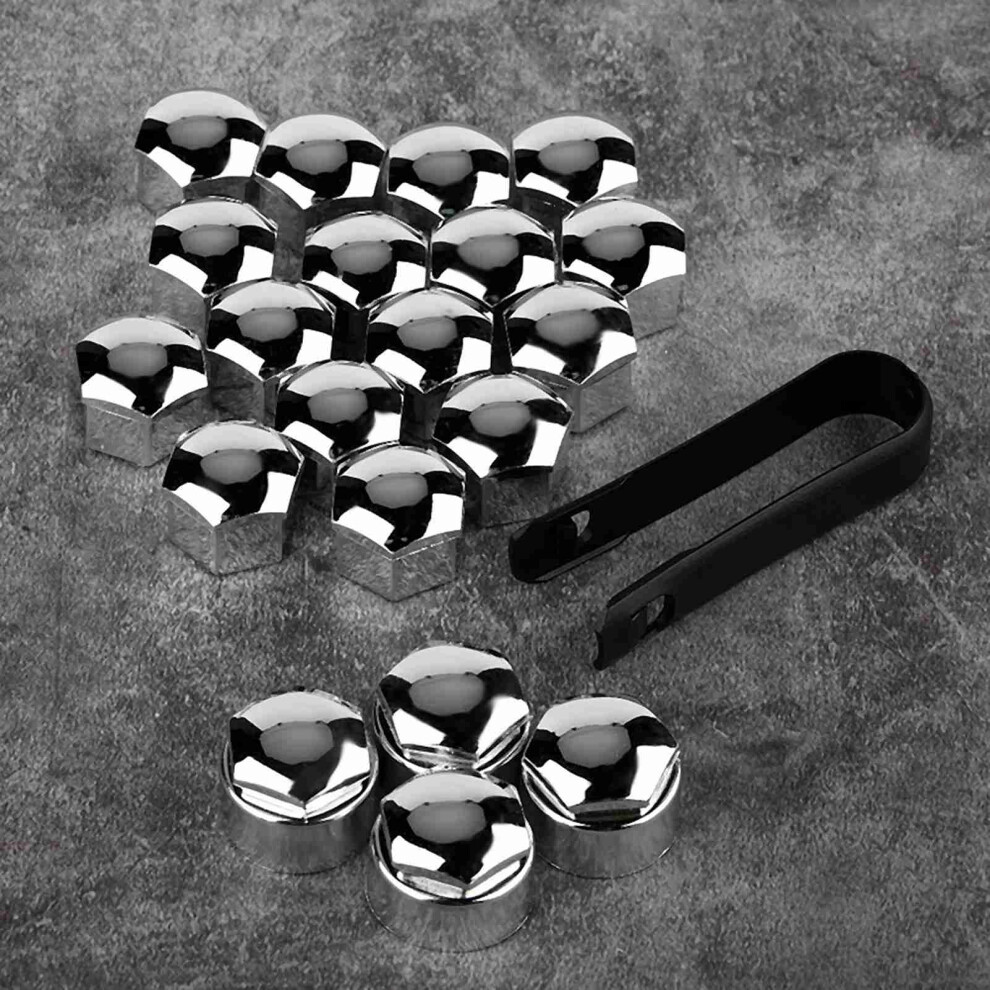 20Pcs 17Mm Anti-Theft Hub Nut Covers Abs Grey 7293282216563