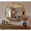 Decagonal Wall Mirror Gold Plastic Frame 61x57x2Cm 1