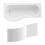 NES Home Nes Home P Shaped Left Hand 1500mm Curved Shower Bath Acrylic & Front Panel 4