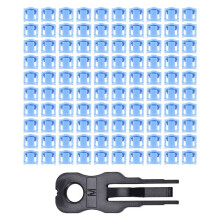 100 Pcs RJ45 Port Ethernet LAN Hub Anti Dust Cover Plug Cap Blockout Protector with Proprietary Lock and Key