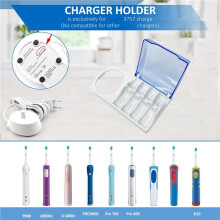2X Toothbrush Holder for Oral B Electric Toothbrush Bracket Toothbrush Stander Base with Single Charger Hole