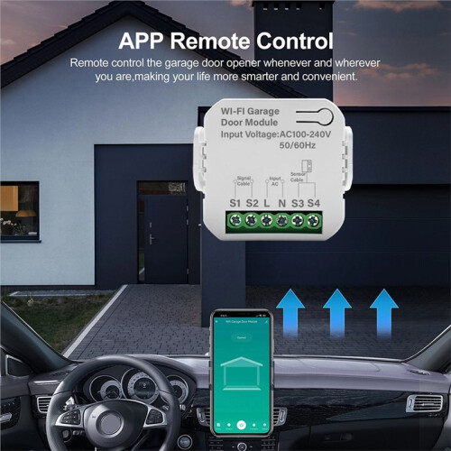 WiFi Garage Door Opener Universal Wireless Remote Openers Gate  Sensor Remote App Control 1