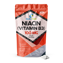 NutriVolv Niacin 100mg Vitamin B3 Tablets 120 Pack