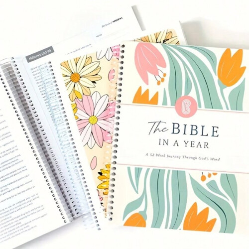 Annual Planner, 52-Week Journal, Women'S Bible Study Handbook, Spiral Binding, Reflection Notebook 1