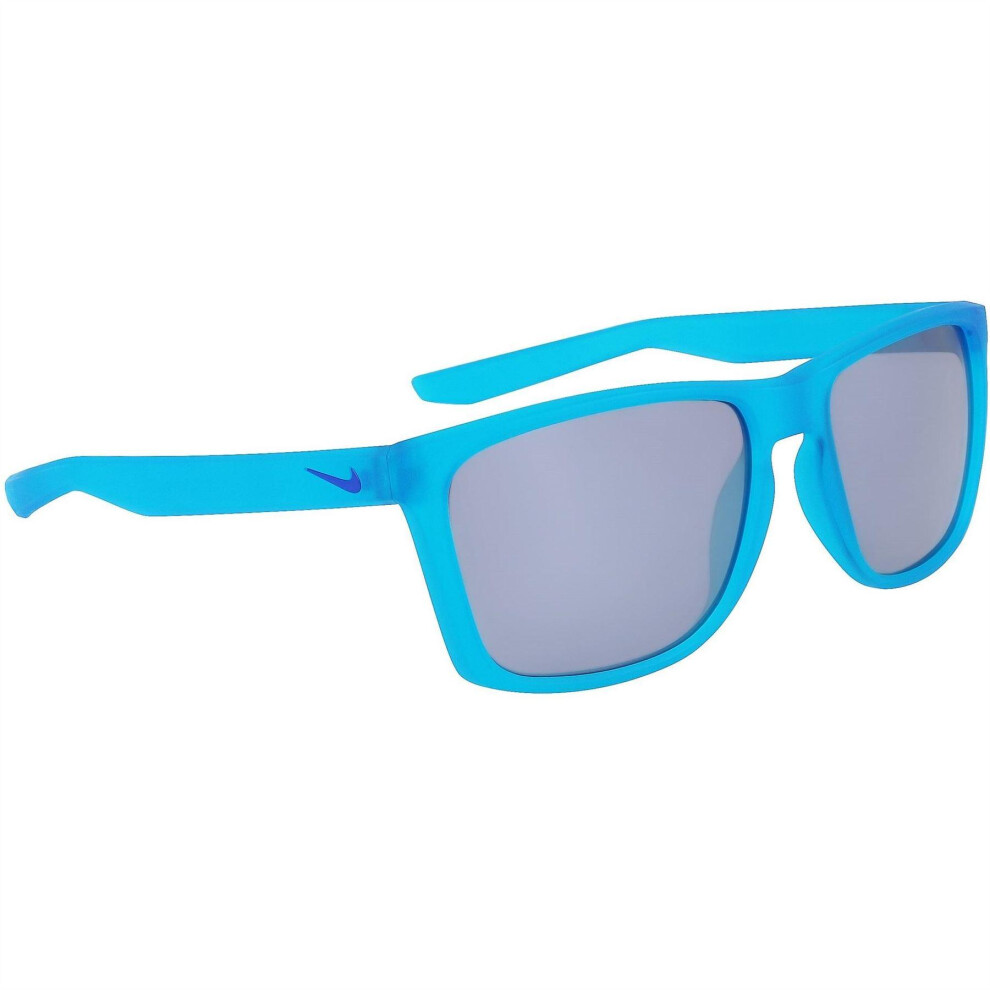 Nike (One Size, /Silver) Fortune Logo Sunglasses Blue