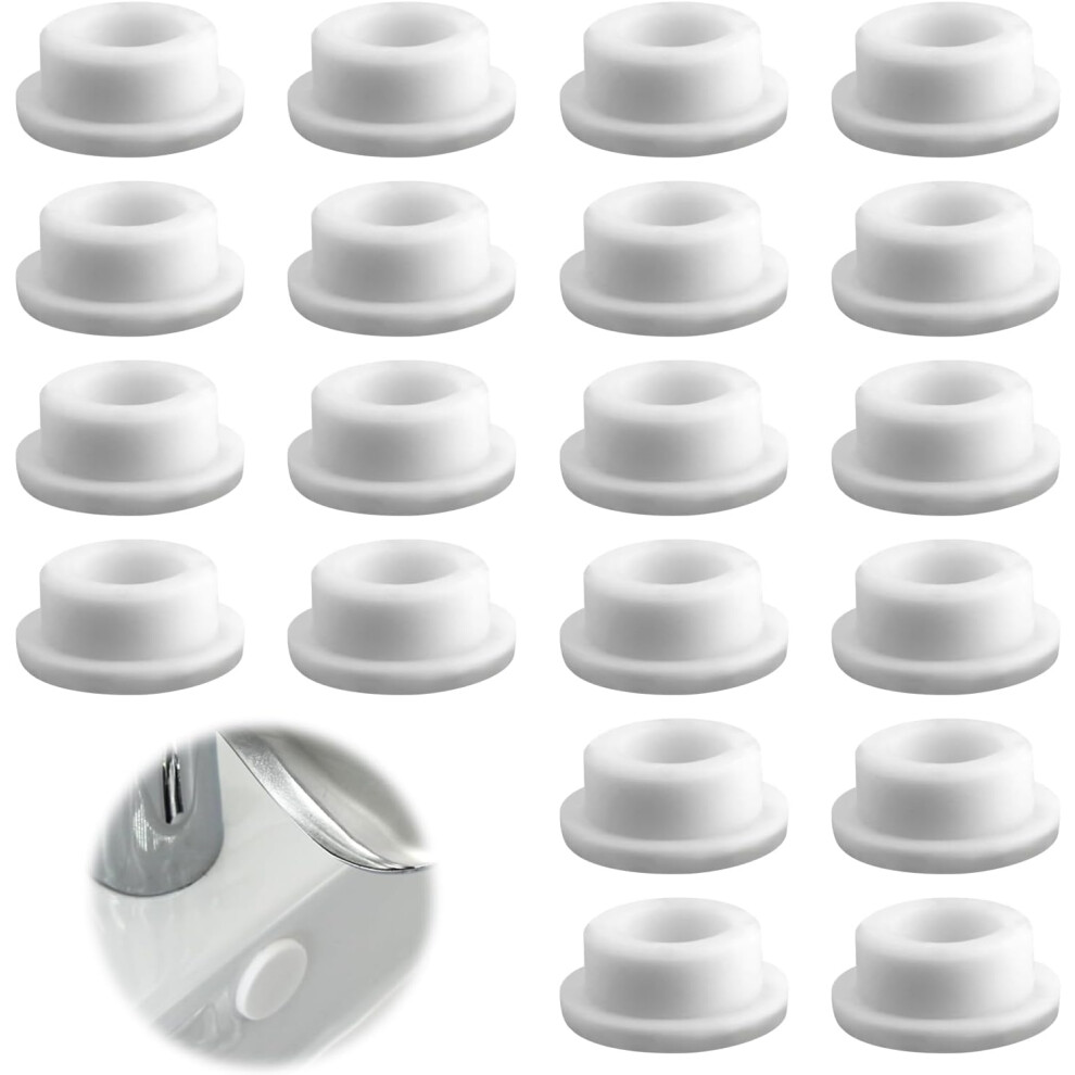 Rubber Plugs Covers Stopper Caps For Sink Bathtub Drain Overflow Holes Set Of 20 Pieces White Â Rubber Drain Stoppers, Sink Drain Caps 5902362855203