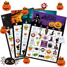 Halloween Bingo Game Gift for Kids Set of 36 Pieces Birthday Present — halloween bingo game, set of 36 cards, halloween kids game, birthday bingo