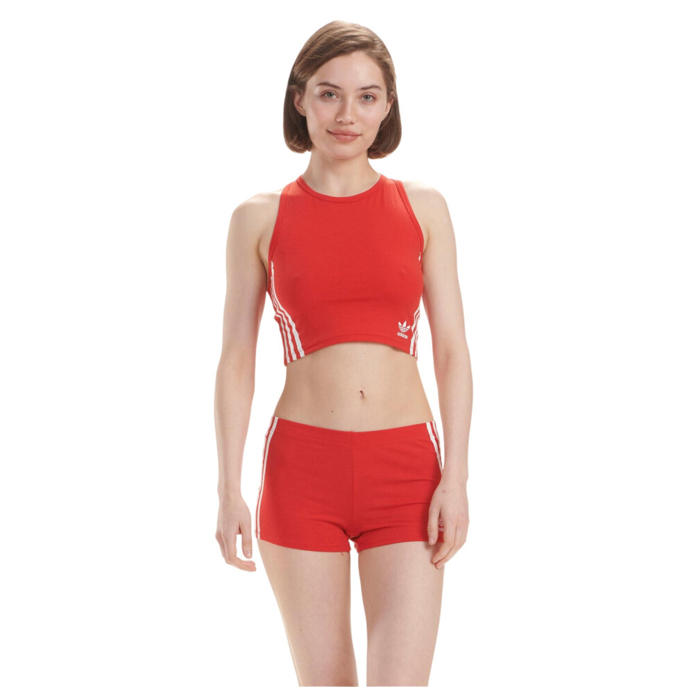 Adidas (18 Uk, Red) Womens/Ladies Comfort Crop Top