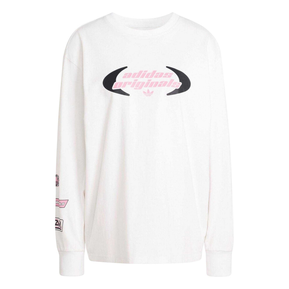 Adidas (16 Uk, White) Womens/Ladies Originals Long-Sleeved T-Shirt