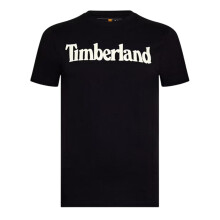 (8 UK, Black) Timberland Womens/Ladies Logo Crew Neck Short-Sleeved T-Shirt