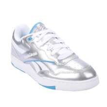(5 UK, Silver) Reebok Womens/Ladies BB 4000 II Metallic Leather Trainers