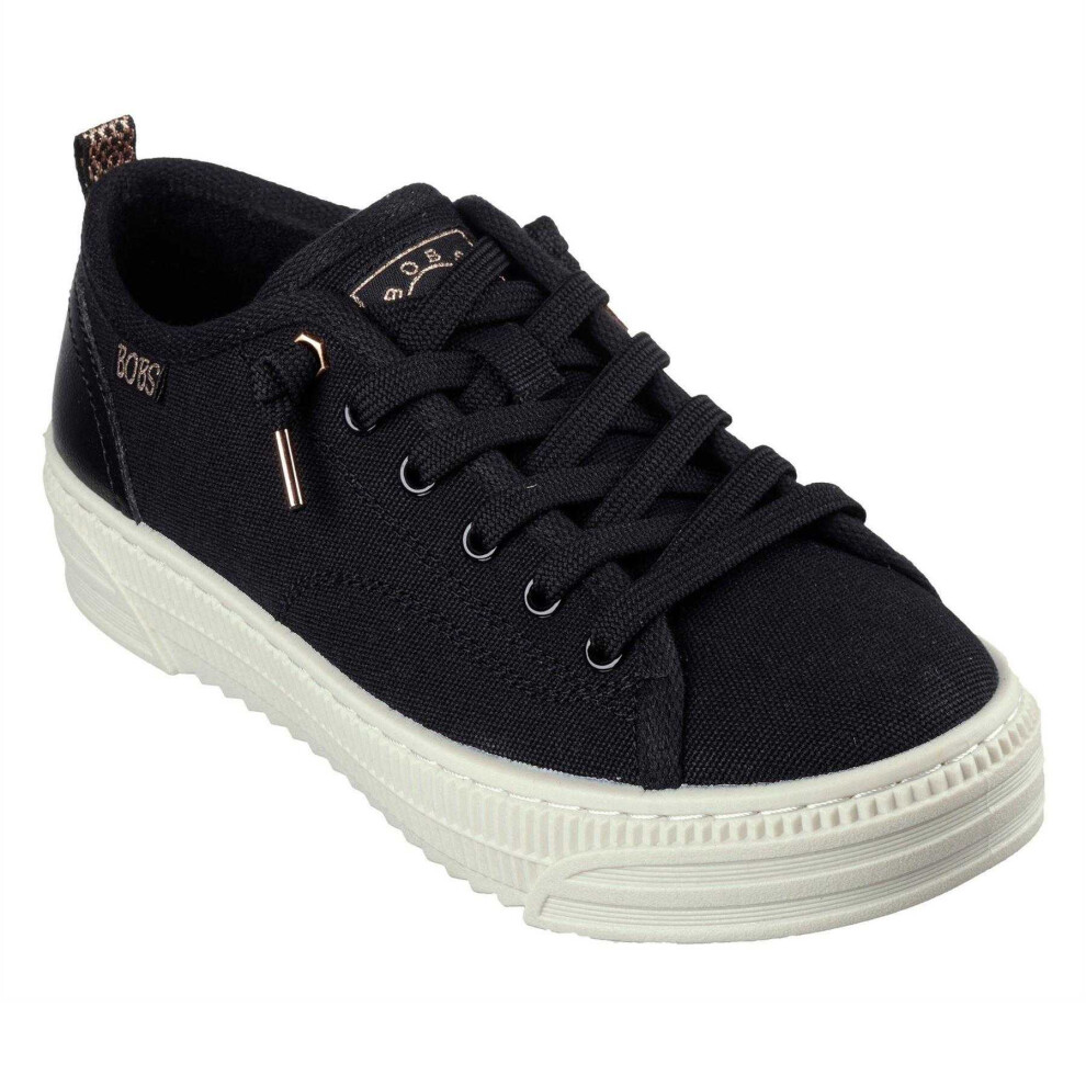 Skechers (2 Uk, ) Womens/Ladies Bobs Copa Canvas Trainers Black