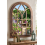 Arched Top Window Mirror Black Brush Gold 92x62Cm 1
