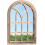 Arched Top Window Mirror Black Brush Gold 92x62Cm 3
