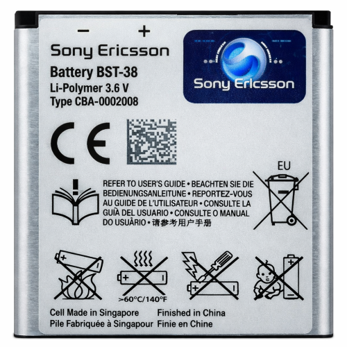 Sony Genuine Battery BST-38 For Sony Ericsson C510,C901