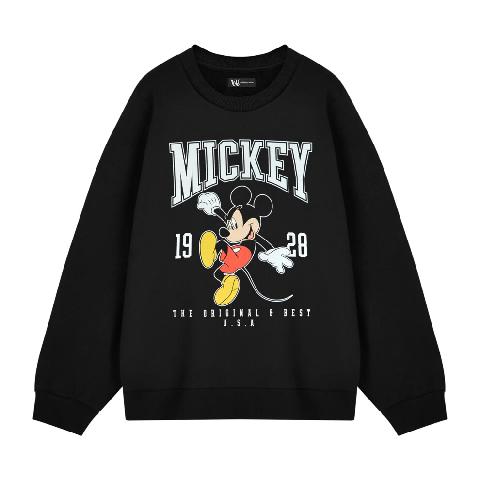 Disney (S, ) Womens/Ladies Mickey Mouse Sweatshirt Black