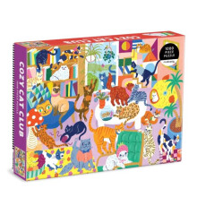 Cozy Cat Club 1000 Piece Family Puzzle by Mudpuppy Paperback Book