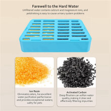 Kattenwaterfonteinfilters 2,2L/74oz Automatische Vervangende Filters en Sponzen voor Huisdierenwaterfonteinen 6 Stuks