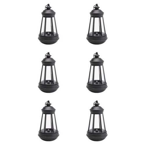 6X Solar Lantern Outdoor Waterproof Large Lighthouse Lantern Led Light Source Garden Decorative Lights 1