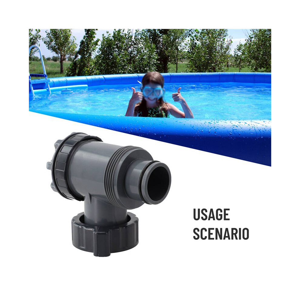 2X Compatible Plunger Valve For Swimming Pool Filter Pump 38 Replacement For 1 1/2 Diameter Hoses And 2 1/2 Fittings 4713981583306