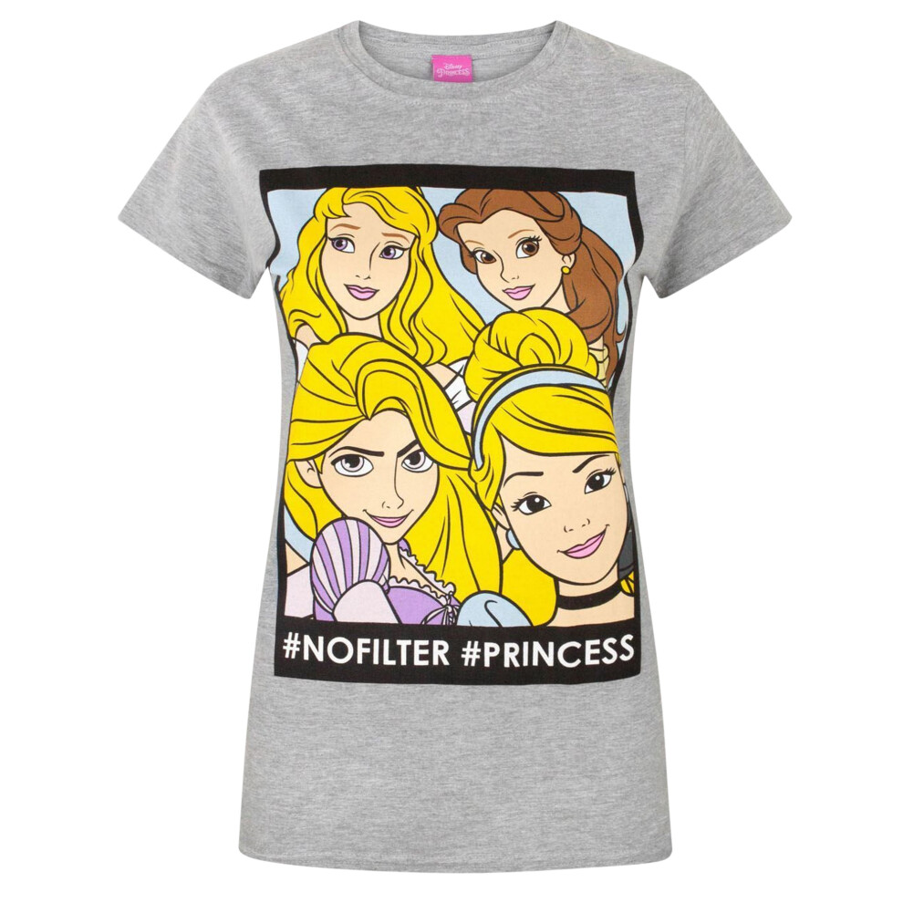 Disney (M, Grey) Womens/Ladies Princess No Filter T-Shirt