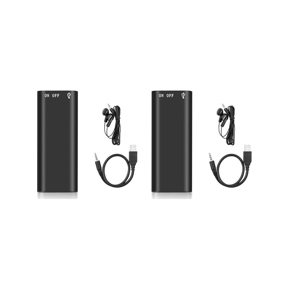 2X Digital Voice Recorder Mp3 Player Professional Voice Activated Audio Recorder 192Kbps Wav Audio Recorder 16Gb 6034127413737