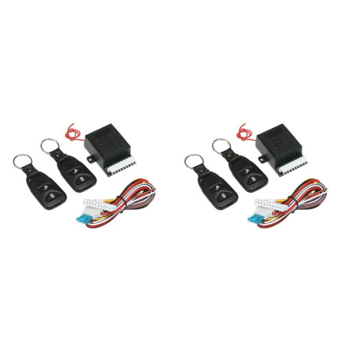 2X 12V Universal Car Auto Remote Central Kit Door Lock Locking Vehicle Keyless Entry System with 2 Remote Control