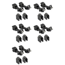5 Pair Front Hood Catch & Bracket 55395653AF 55395652AC for JK 2007-2018