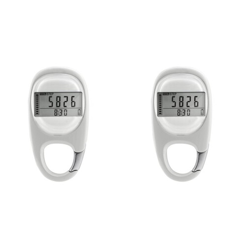 2X Multi-Function 3D Induction Pedometer Step Counting Accurate Portable  Fitness Walking Steps Counting