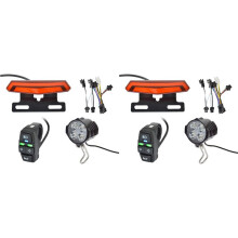 2X 24-48V Multifunctionele E-Bike Koplamp Richtingaanwijzer Achterlicht met Schakelaar SM Plug VoorEbike Accessoires