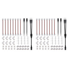2X 2-Stifts LED-Kontaktsats, Lödfria Kontakter, 2-Vägs -Jackdelare för 8 mm 2-Stift 2835 LED-Remsa