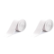 2X Witte Kittape, Zelfklevend en Waterdicht, Badkamerkitstrip, Vloertegels, Behang, Toilet, Bad, Douche