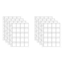 8 Feuilles de 20 Pochettes pour Collection de Pièces de Monnaie, Pochettes Transparentes en PVC avec 9 Pochettes de Protection pour Classeur de